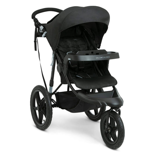 Delta Children Apollo Jogging Stroller – Car Seat Compatible, Black