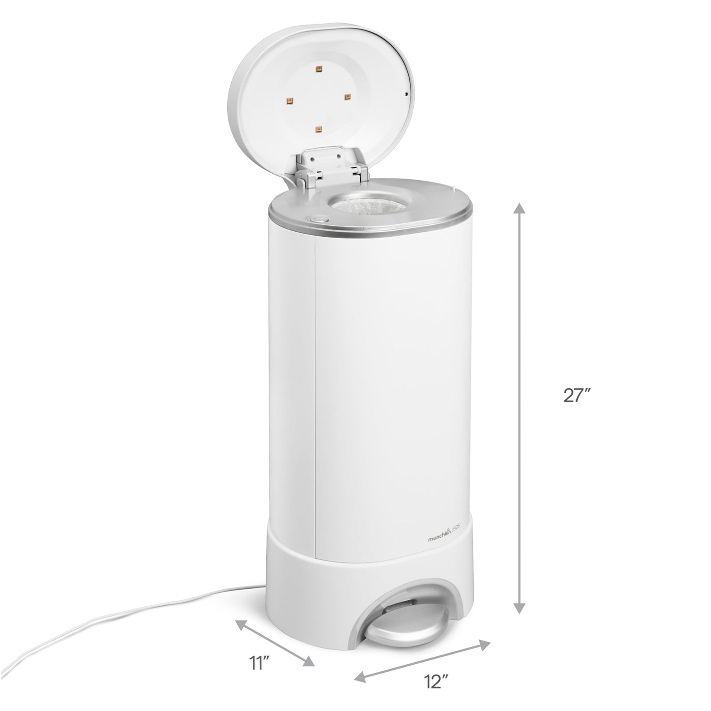 Munchkin UV Diaper Pail with Odor Control & Self-Sealing System
