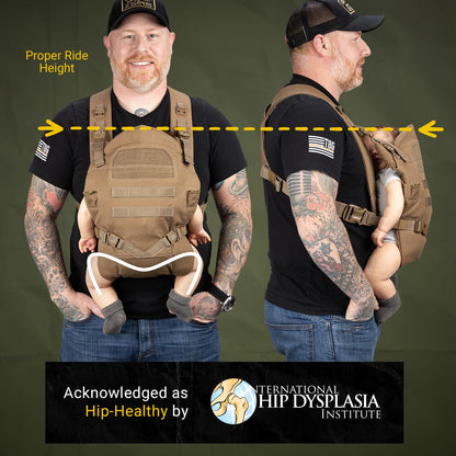 Tactical Baby Gear MOLLE Baby Carrier for Dads, Black