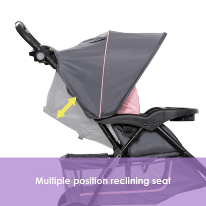 Baby Trend EZ Ride Travel System with EZ-Lift Car Seat – Dash Pink