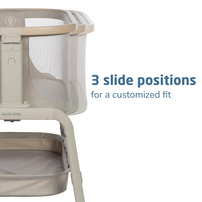 Maxi-Cosi Iora Bedside Bassinet | Height Adjustable, Portable – Classic Oat