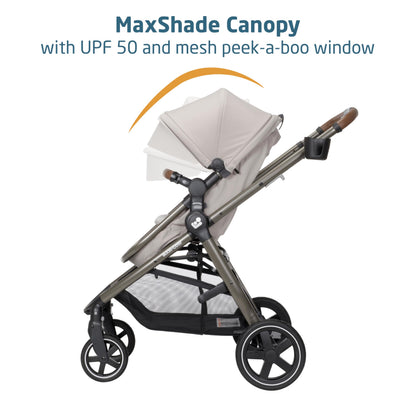 Maxi-Cosi Zelia 2 Luxe 5-in-1 Modular Travel System, New Hope Tan