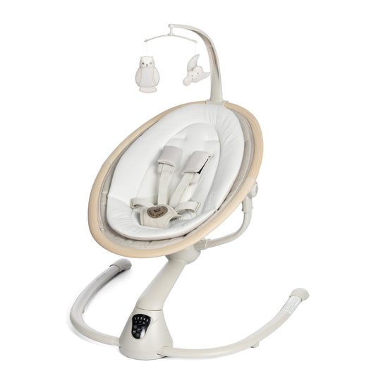 Maxi-Cosi Cassia Smart Baby Swing | 360° Rotation, 5 Speeds – Classic Oat
