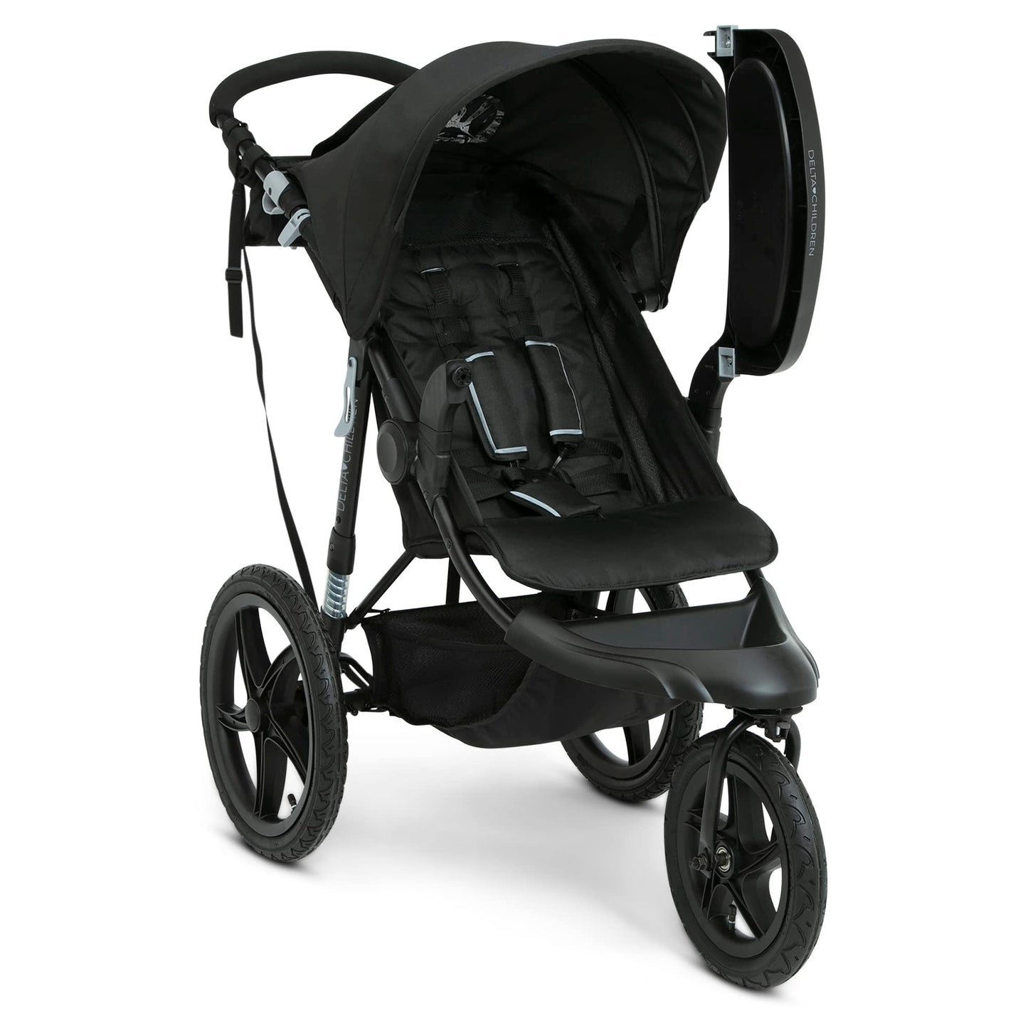 Delta Children Apollo Jogging Stroller – Car Seat Compatible, Black