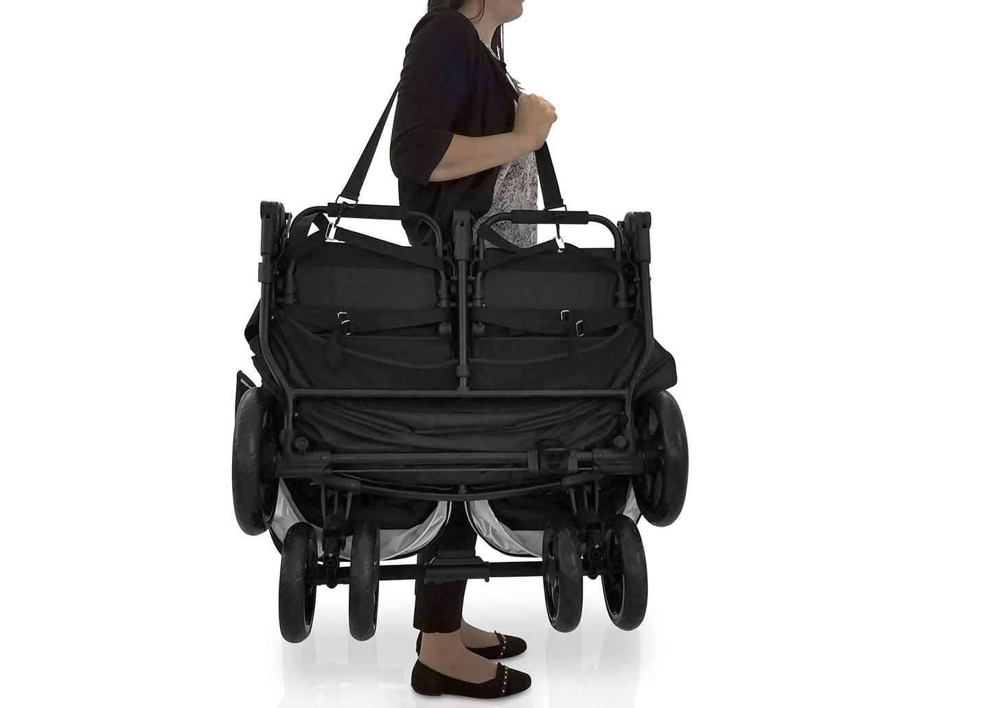 Jeep Destination Ultralight Side-by-Side Double Stroller – Midnight