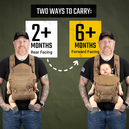 Tactical Baby Gear MOLLE Baby Carrier for Dads, Black
