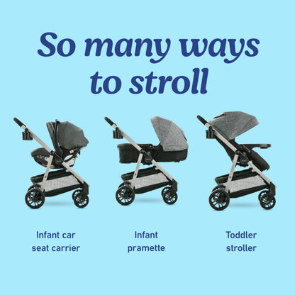Graco Modes Pramette Travel System with SnugRide Car Seat – Ellington