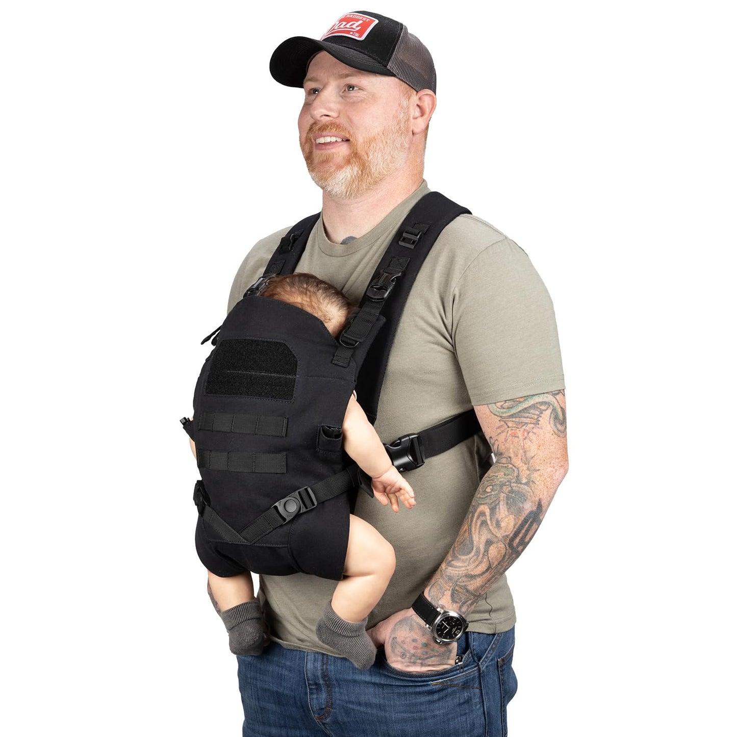 Tactical Baby Gear MOLLE Baby Carrier for Dads, Black