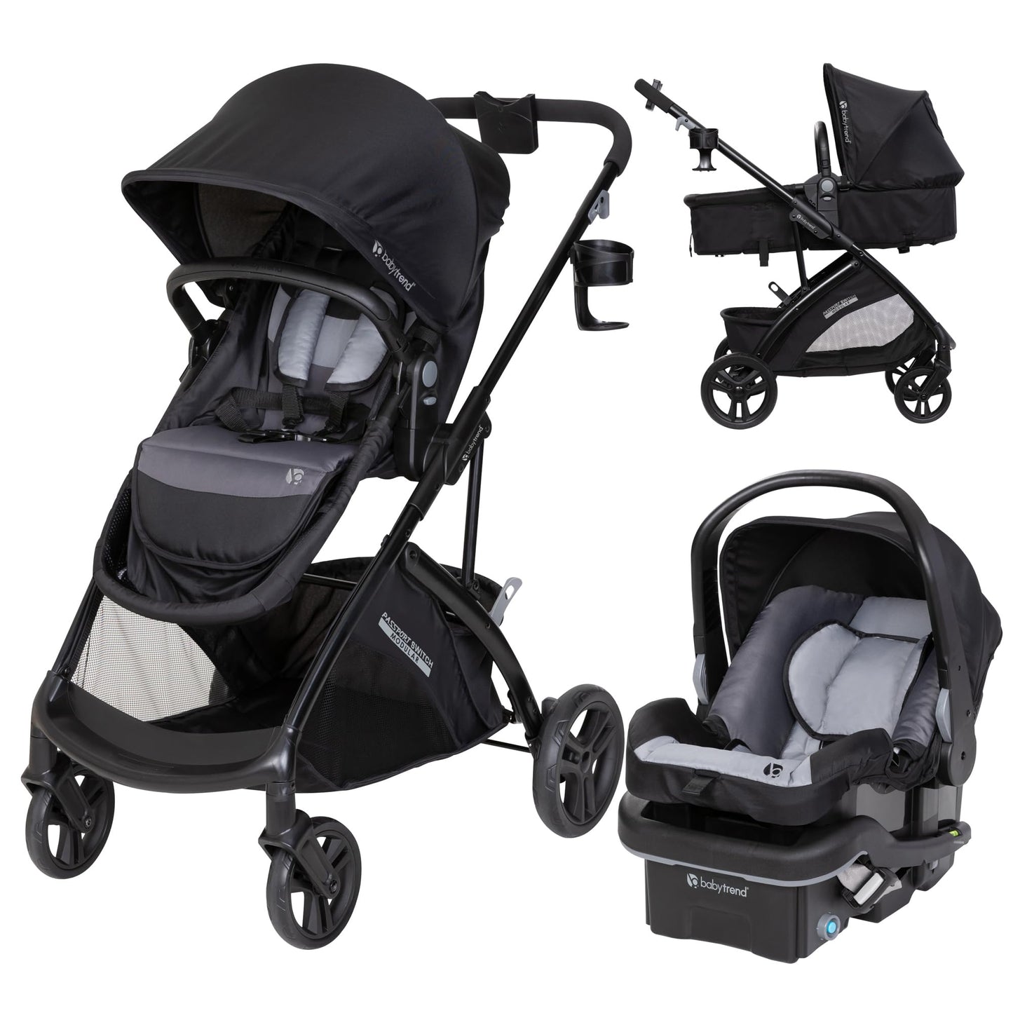 Baby Trend Passport Switch 6-in-1 Travel System – Dash Black