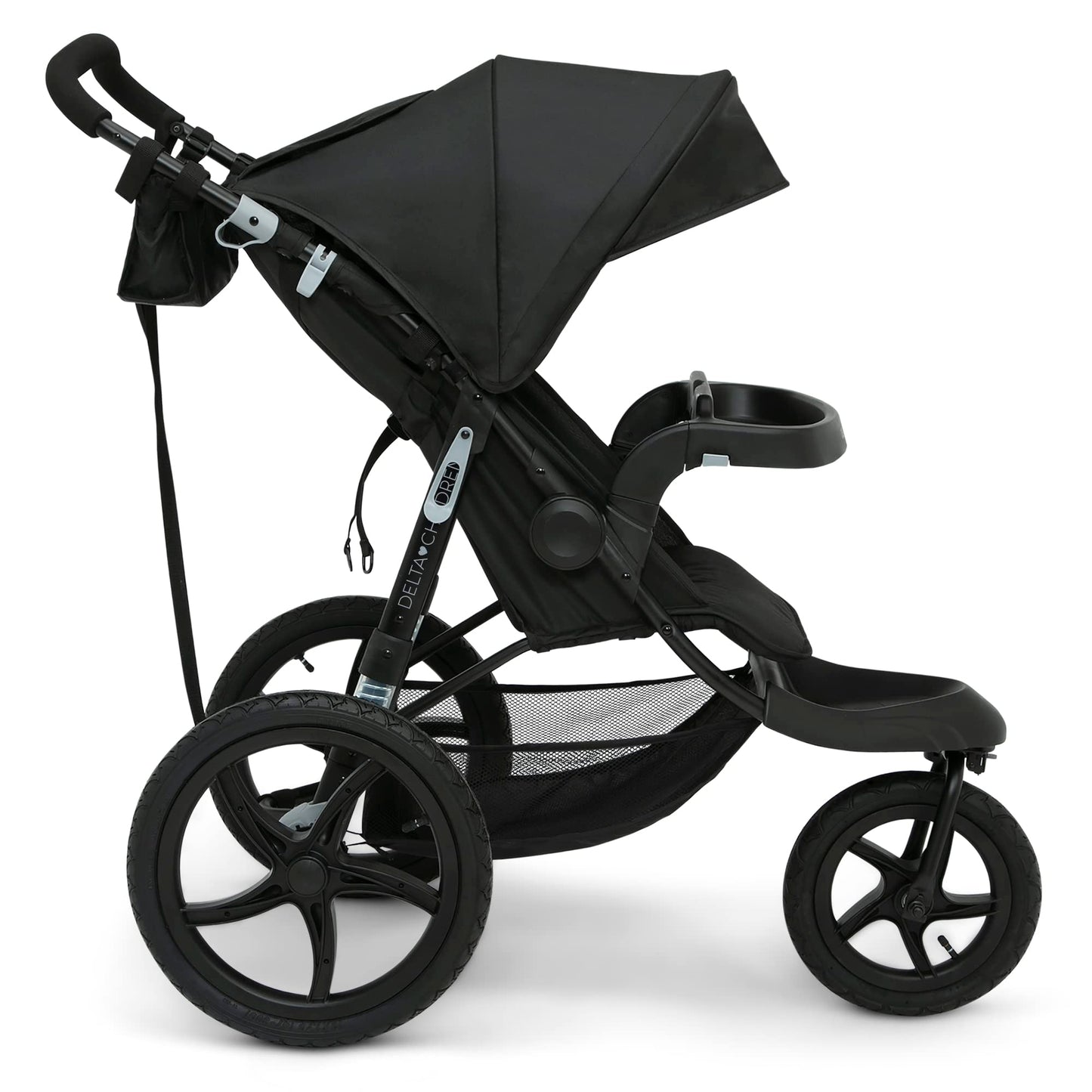 Delta Children Apollo Jogging Stroller – Car Seat Compatible, Black