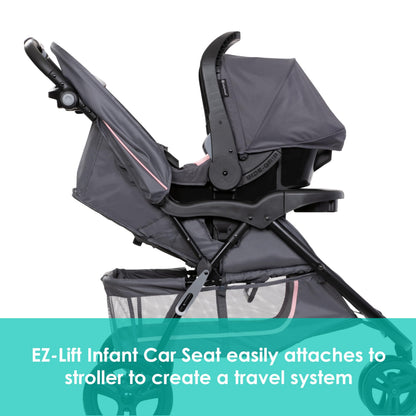 Baby Trend EZ Ride Travel System with EZ-Lift Car Seat – Dash Pink