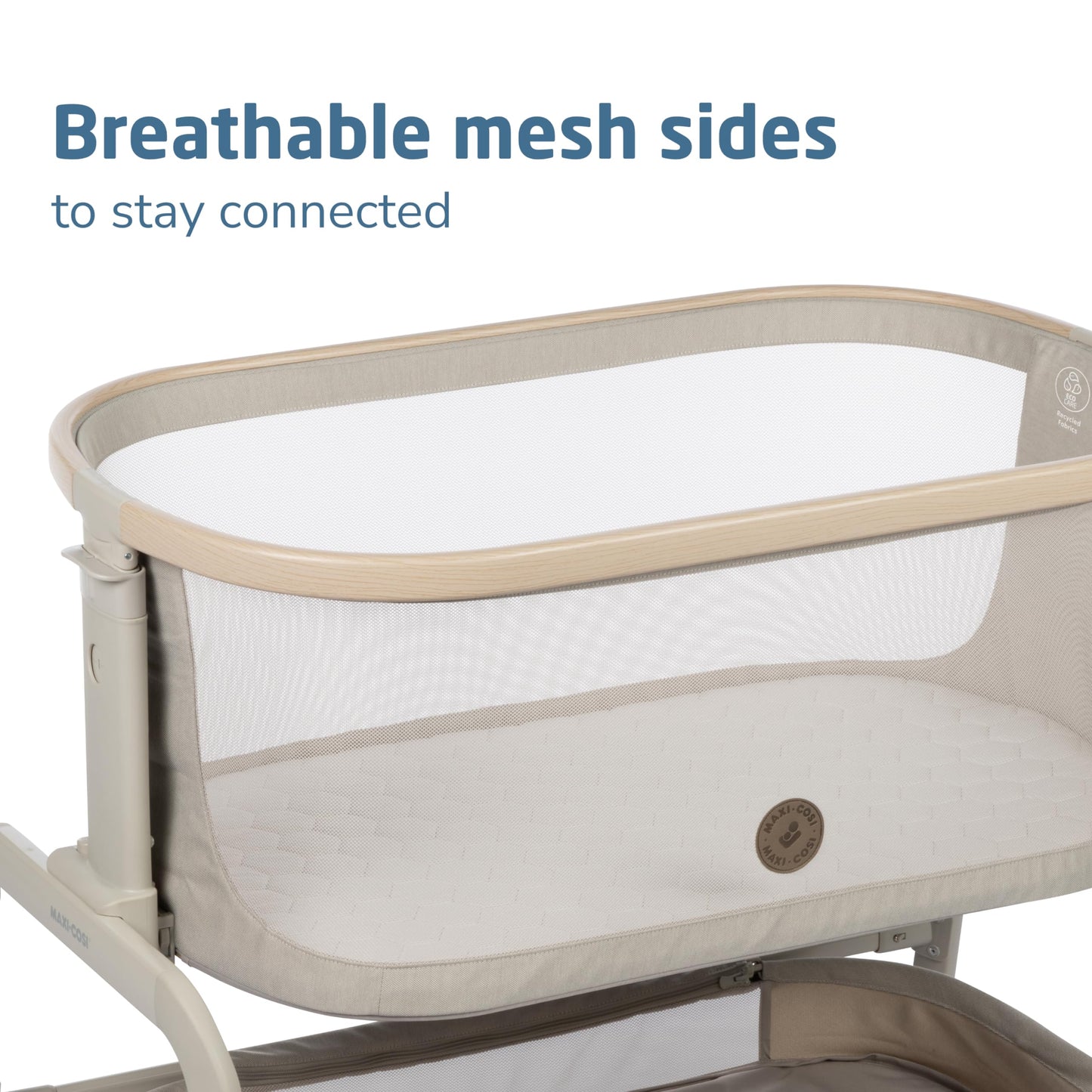 Maxi-Cosi Iora Bedside Bassinet | Height Adjustable, Portable – Classic Oat
