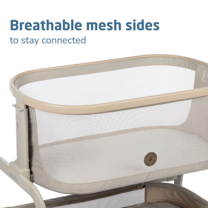 Maxi-Cosi Iora Bedside Bassinet | Height Adjustable, Portable – Classic Oat