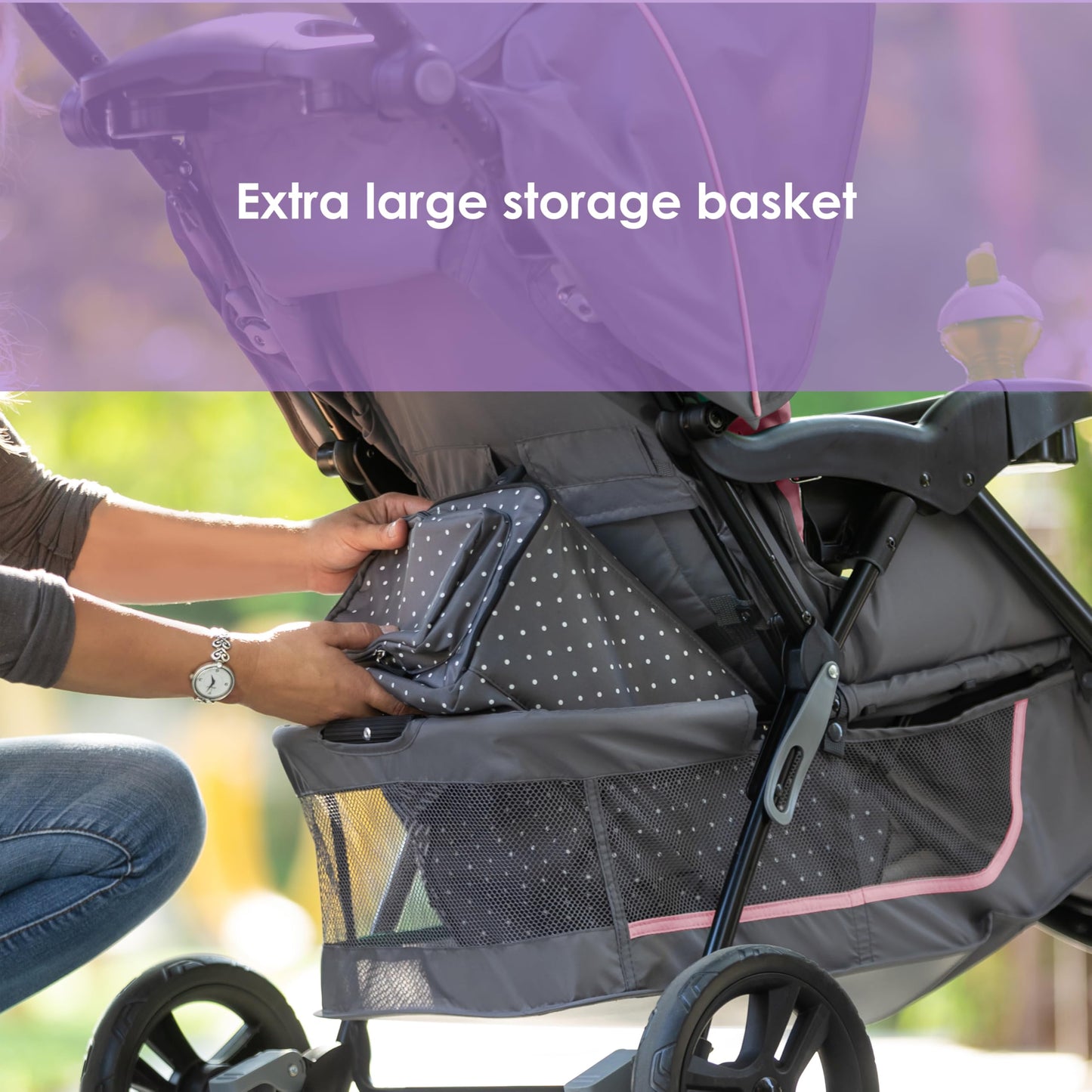 Baby Trend EZ Ride Travel System with EZ-Lift Car Seat – Dash Pink