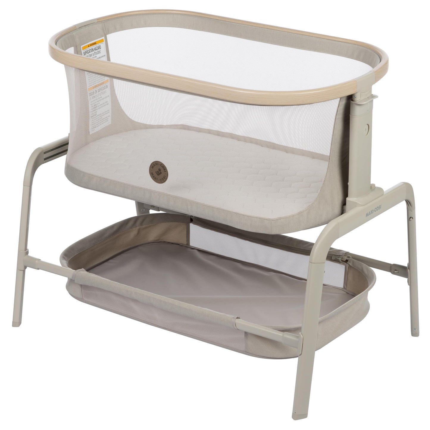 Maxi-Cosi Iora Bedside Bassinet | Height Adjustable, Portable – Classic Oat