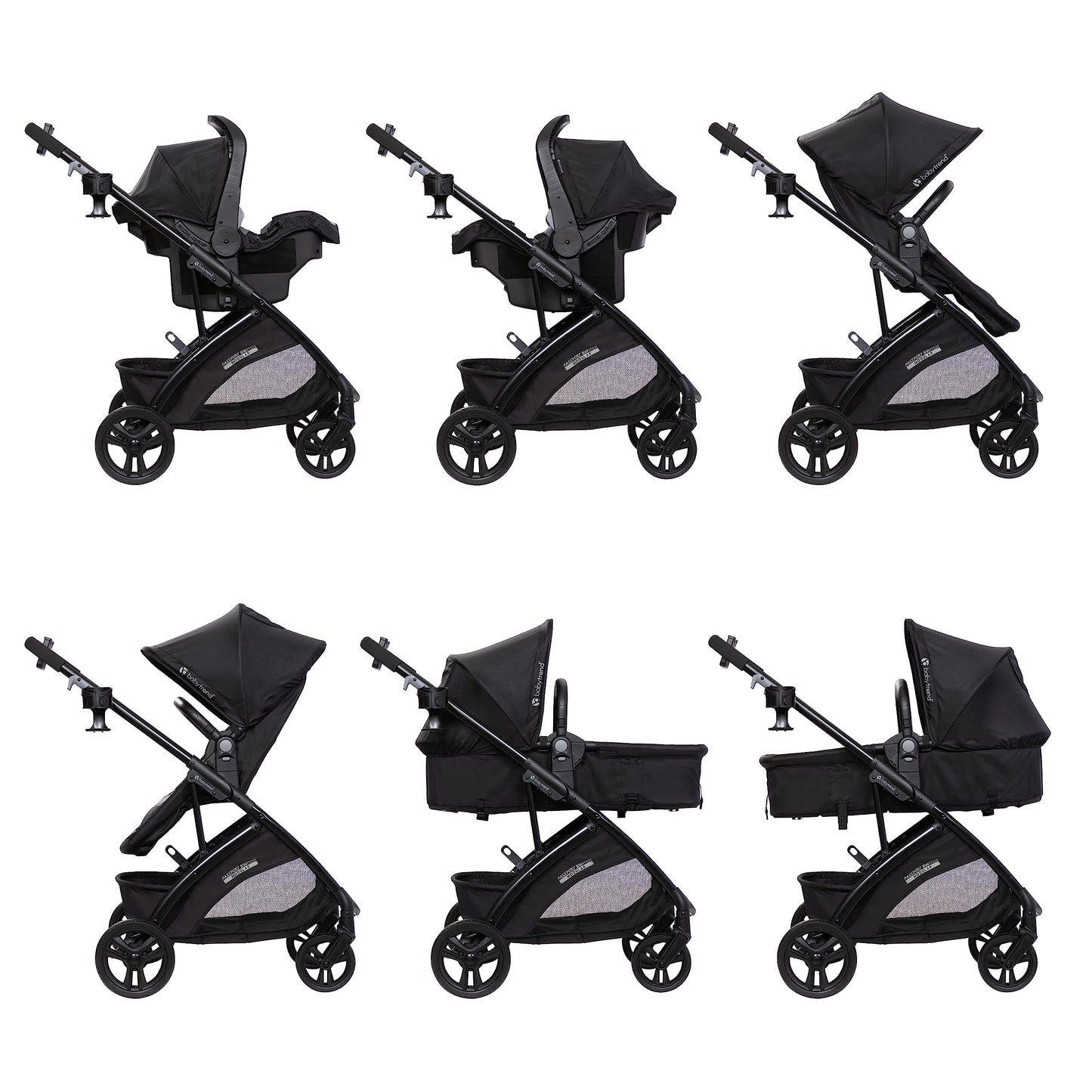 Baby Trend Passport Switch 6-in-1 Travel System – Dash Black