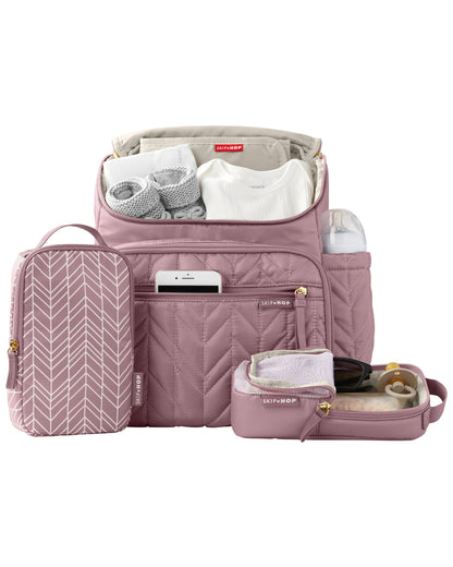 Skip Hop Forma Diaper Bag Backpack with Changing Pad, Mauve Mist