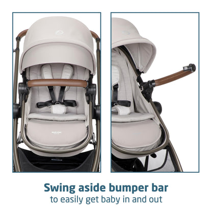 Maxi-Cosi Zelia 2 Luxe 5-in-1 Modular Travel System, New Hope Tan