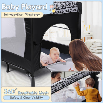 Xilingol 5-in-1 Pack & Play Baby Bassinet with Diaper Changer