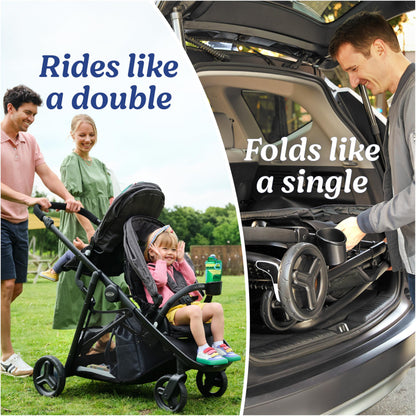 Graco Ready2Grow 2.0 Double Stroller for Twins & Siblings – Rafa