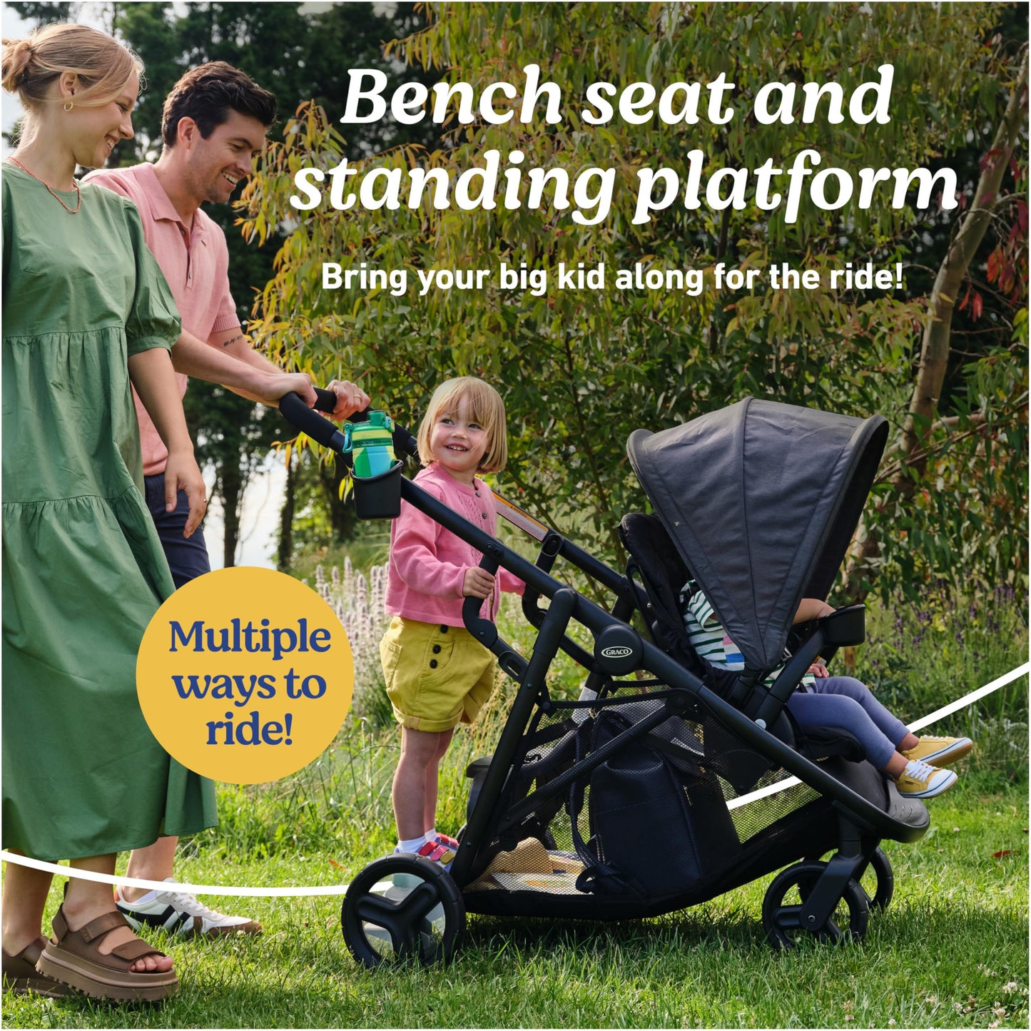 Graco Ready2Grow 2.0 Double Stroller for Twins & Siblings – Rafa