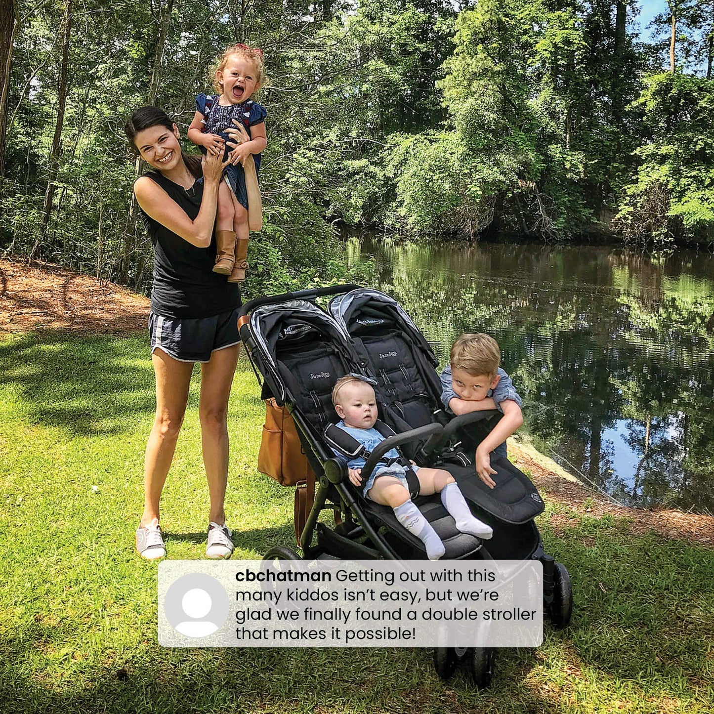 Jeep Destination Ultralight Side-by-Side Double Stroller – Midnight